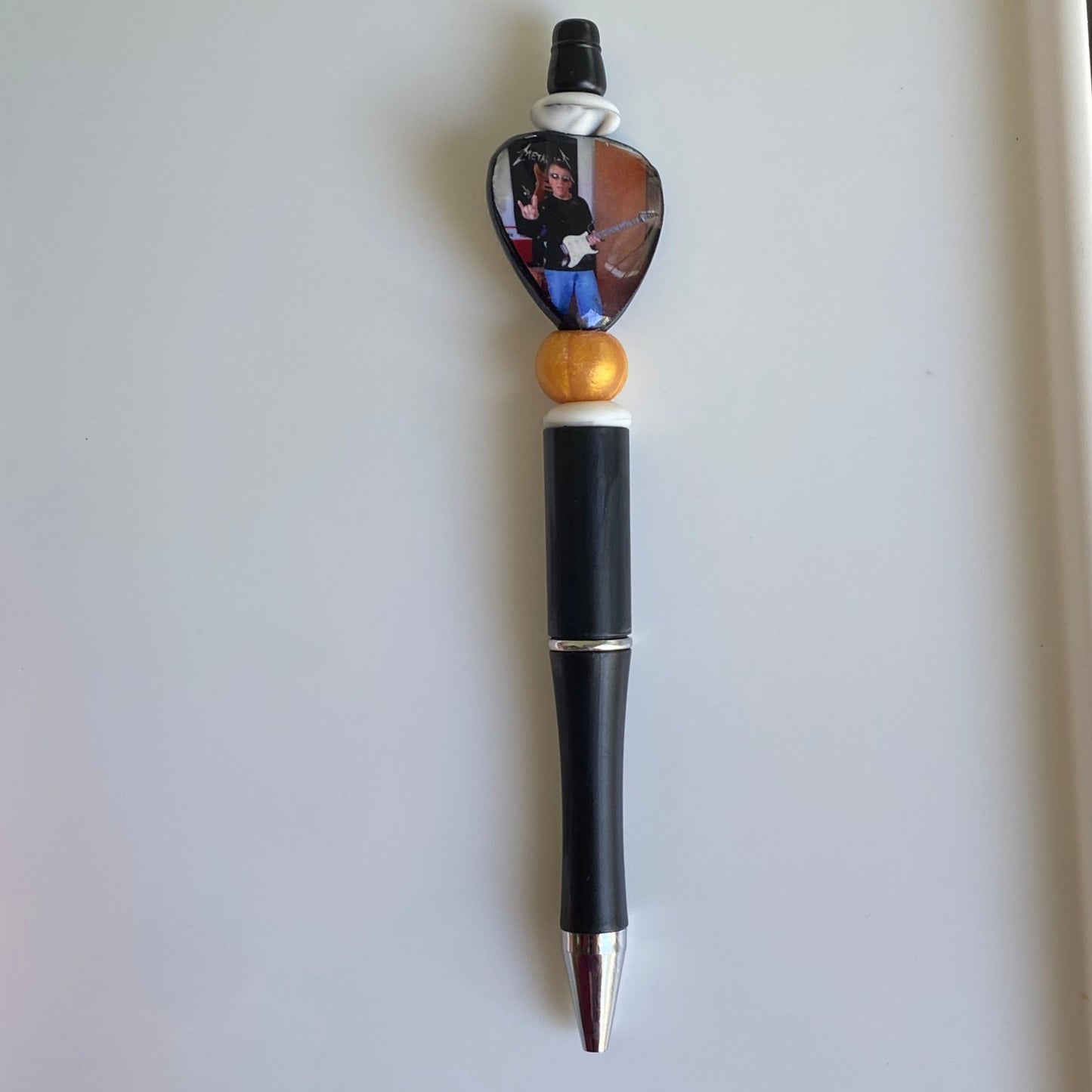 Custom Color Beaded Pen with Custom Picture Bead