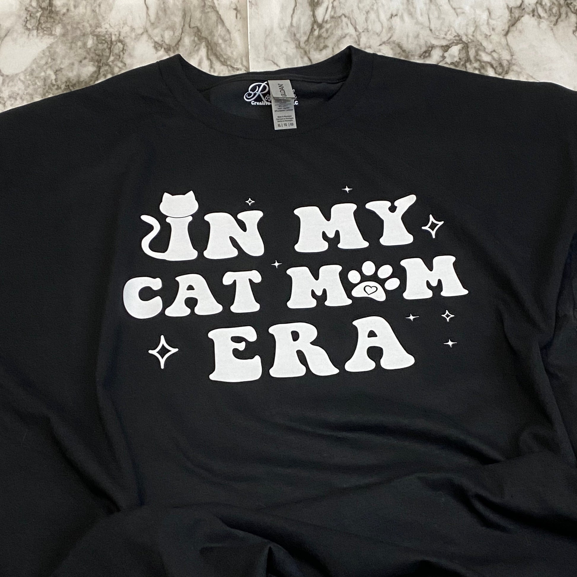 Close Up of In My Cat Mom Era T-Shirt