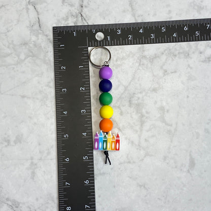 Measurement of Silicone Beaded Keychain with Crayons Character Bead