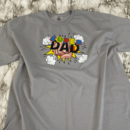 Super Dad with Fist Pow DTF T-Shirt